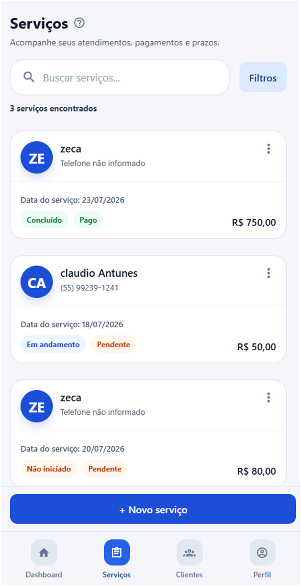 Vertice Gestão Serviços Mobile